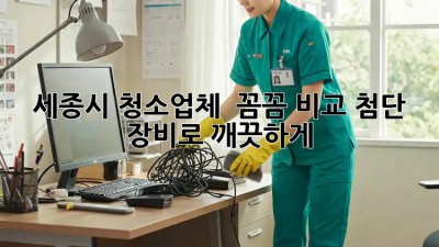 세종시 청소업체 ✨ 꼼꼼 비교! 첨단 장비로 깨끗하게 🧹