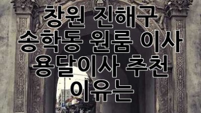 창원 진해구 송학동 원룸 이사, 용달이사 추천 이유는?